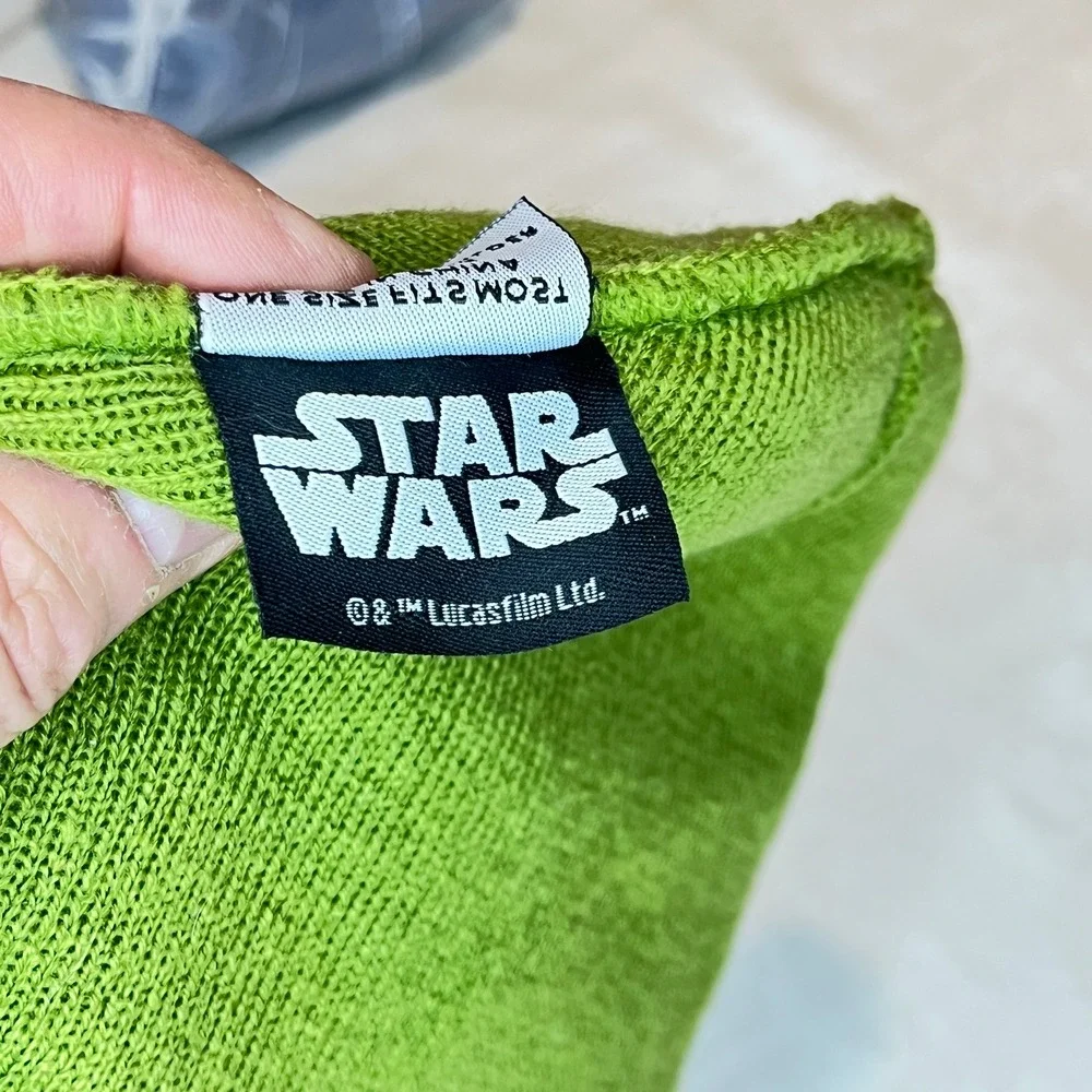 Star Wars Yoda‎ Beanie Hat Knit Green Embroidered Eyes Ears One Size Fits All